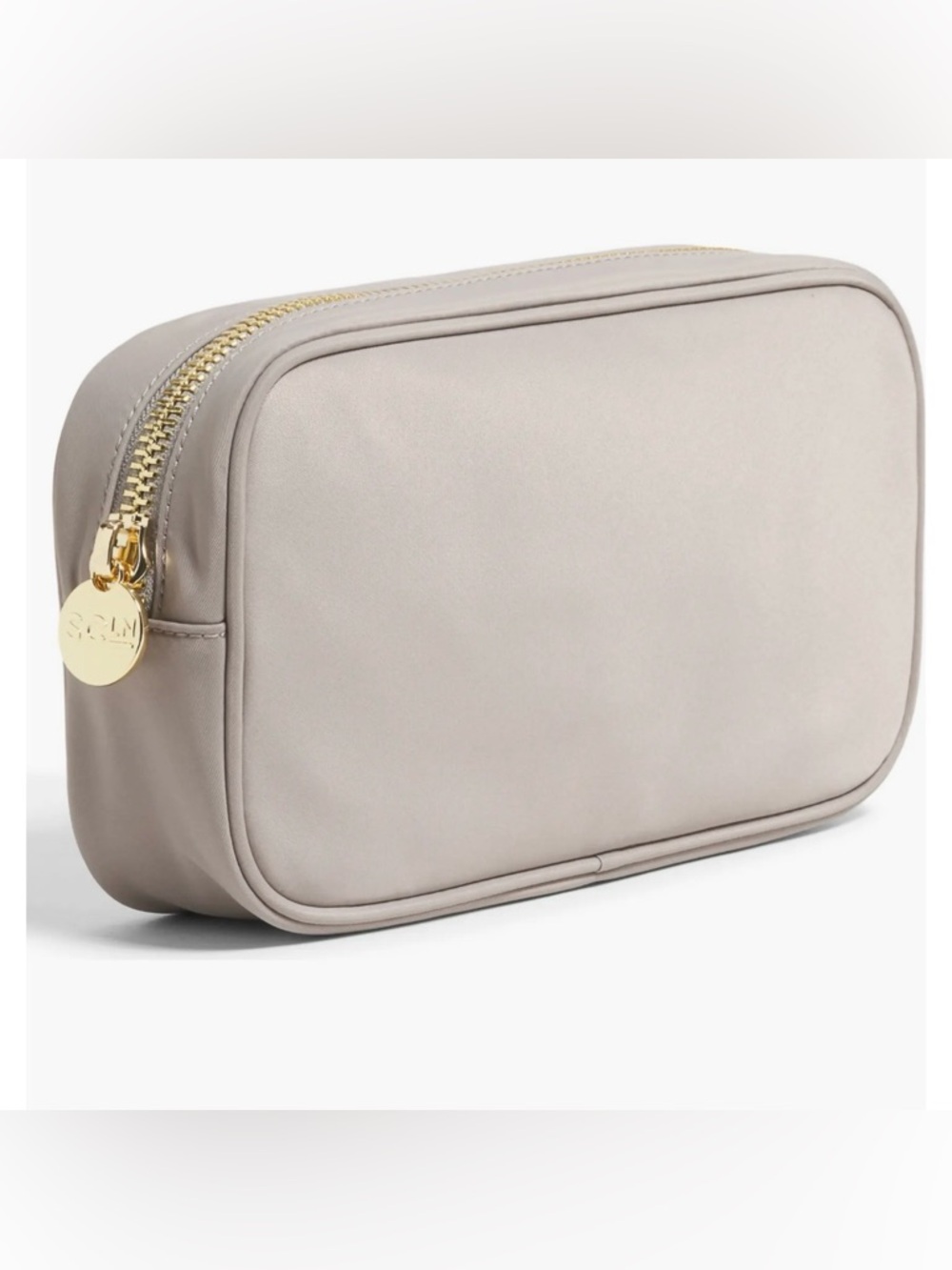 NWT Stoney Clover Lane Nylon Small Classic Zip Pouch in Mist Taupe Makeup Bag